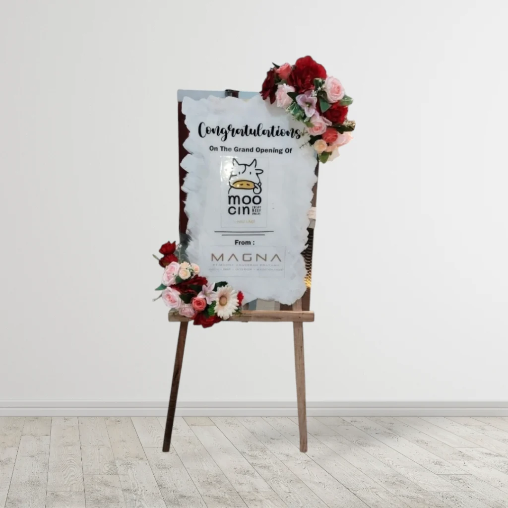 Papan Bunga Akrilik Bintang Florist
