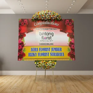 Papan Bunga Selamat Sukses Bintang Florist