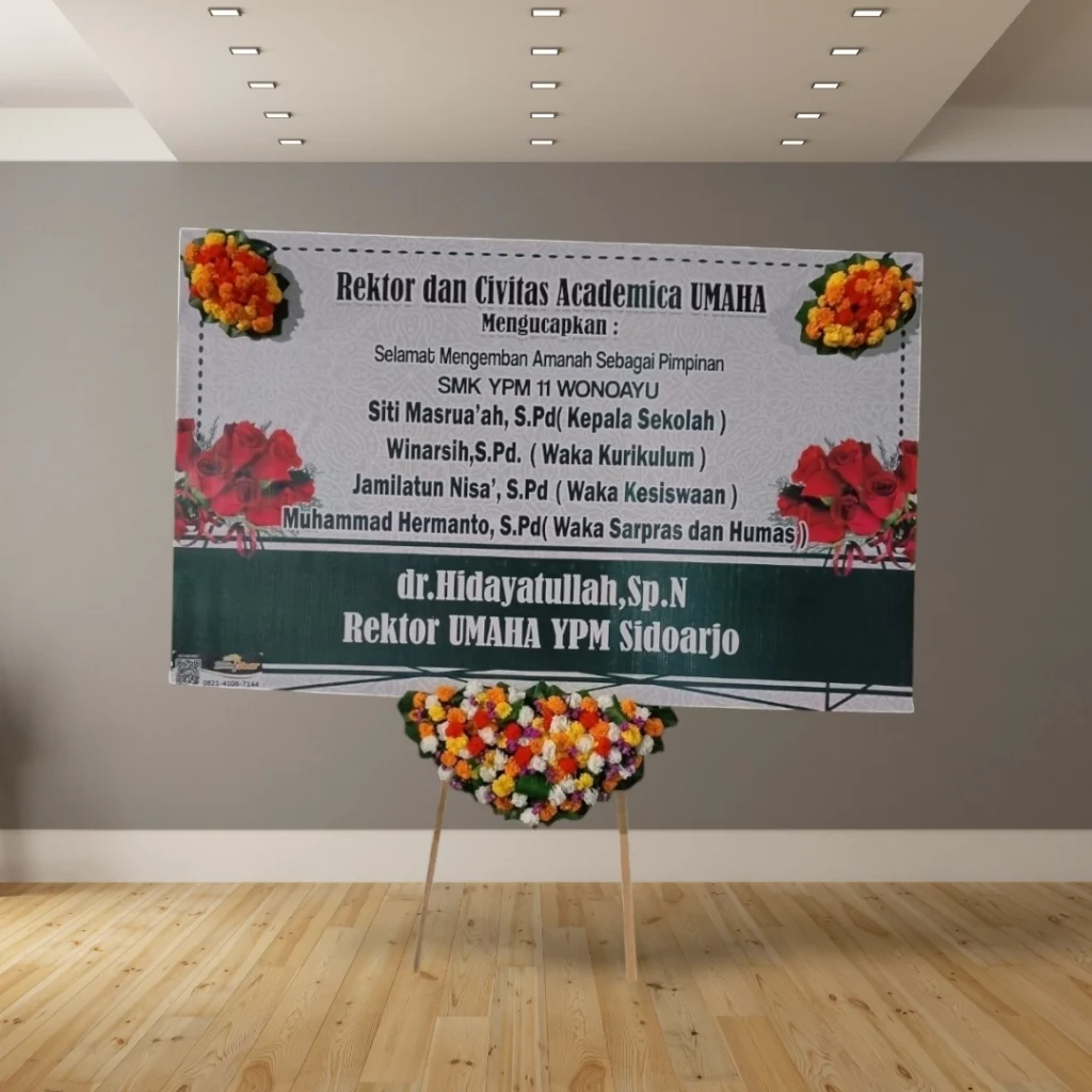 Papan Bunga Selamat Sukses Bintang Florist Malang