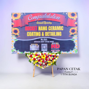 Karangan Bunga Papan Cetak 1 Titik Bunga