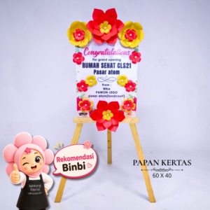 Karangan Bunga Papan Kertas Model Elara