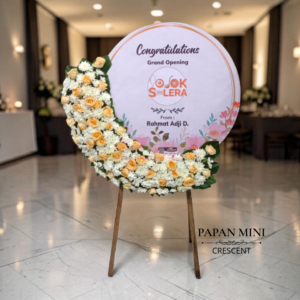 Karangan Bunga Papan Mini Model Crescent