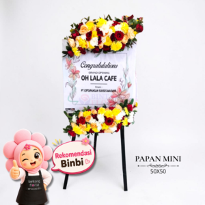 Karangan Bunga Papan Mini Model 50x50