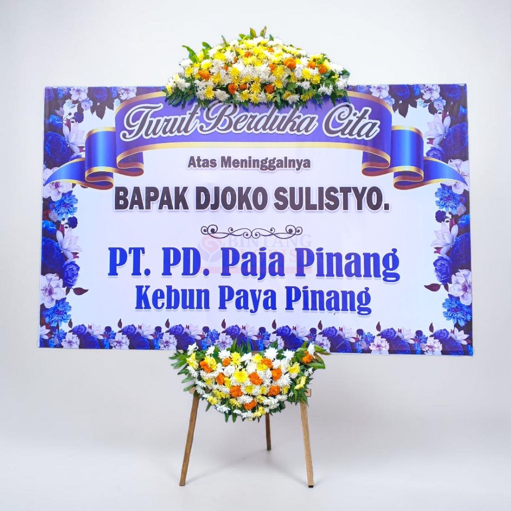 Karangan Bunga Papan Cetak 2 Titik Bunga - Gambar 6