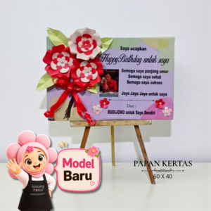 Karangan Bunga Papan Kertas Model Calista