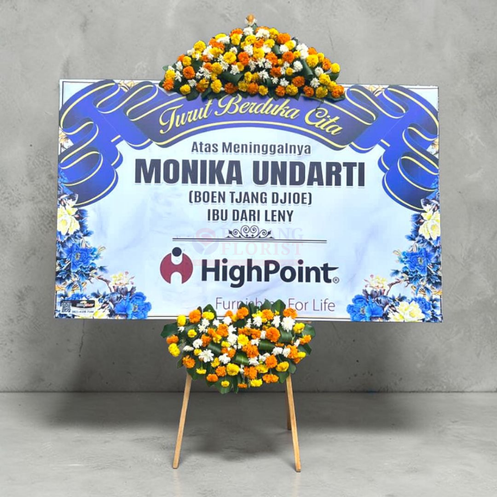 Karangan Bunga Papan Cetak 2 Titik Bunga - Gambar 7