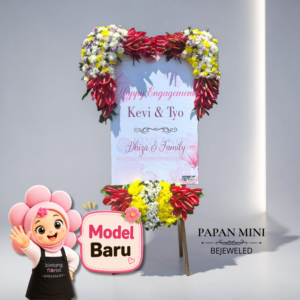 Karangan Bunga Papan Mini Model Bejeweled