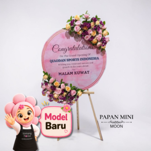 Karangan Bunga Papan Mini Model Moon