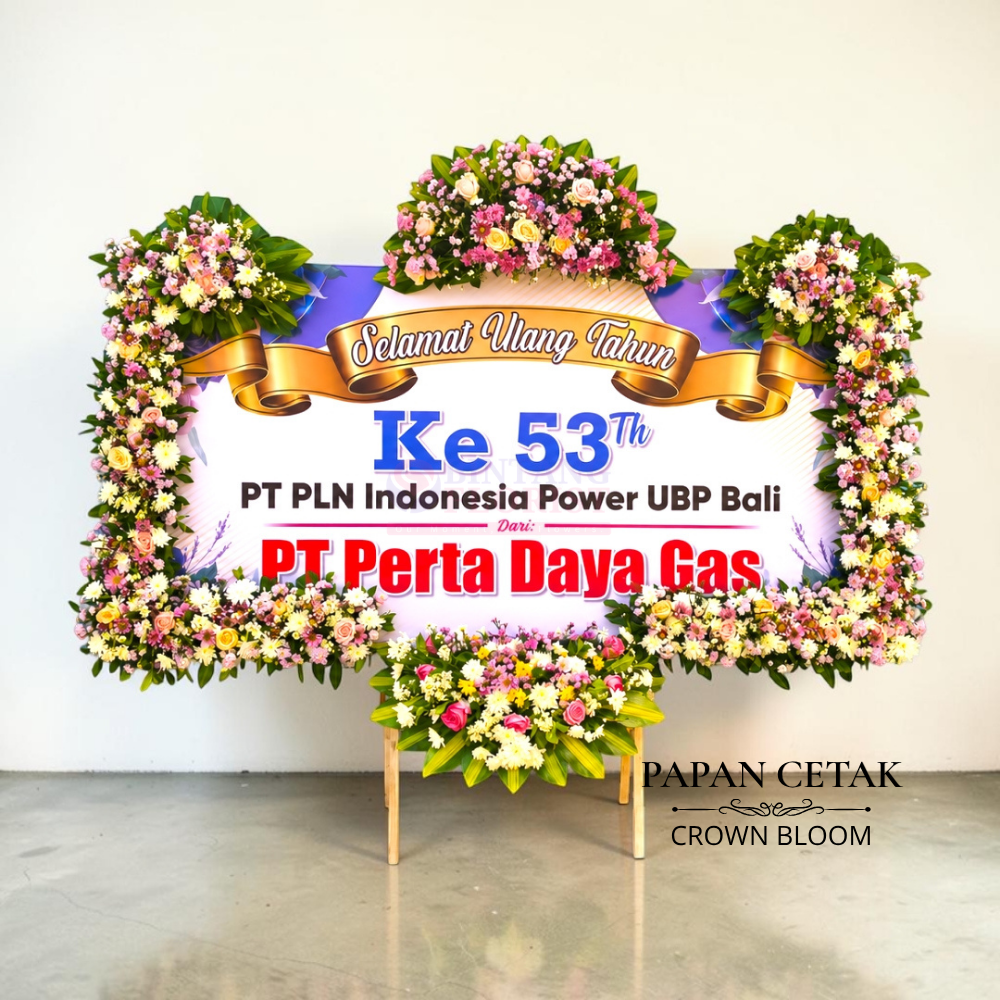 Karangan Bunga Papan Cetak Crown Bloom