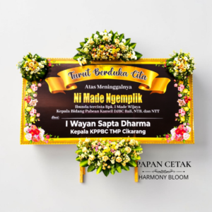 Karangan Bunga Papan Cetak Harmony Bloom