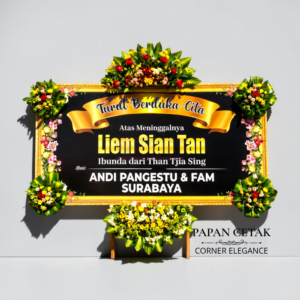 Karangan Bunga Papan Cetak Corner Elegance