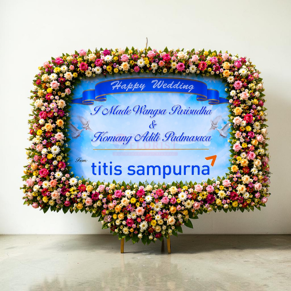Karangan Bunga Papan Cetak Full Bloom - Gambar 3