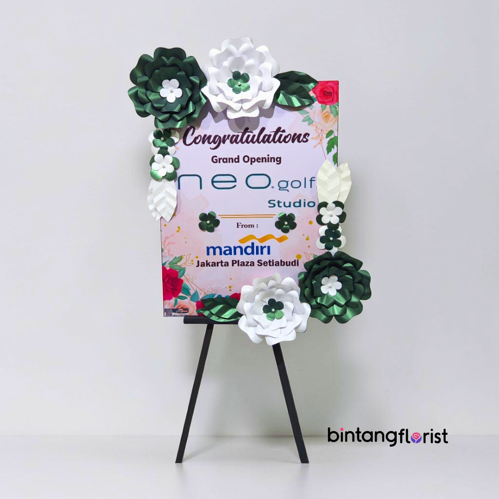 Karangan Bunga Papan Kertas 60x80 Model Petal - Gambar 3