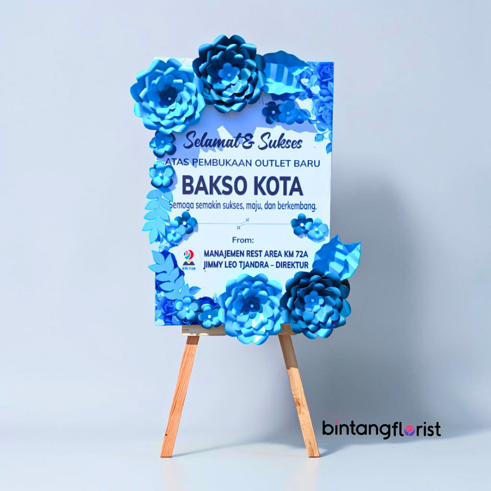 Karangan Bunga Papan Kertas 60x80 Model Petal - Gambar 7