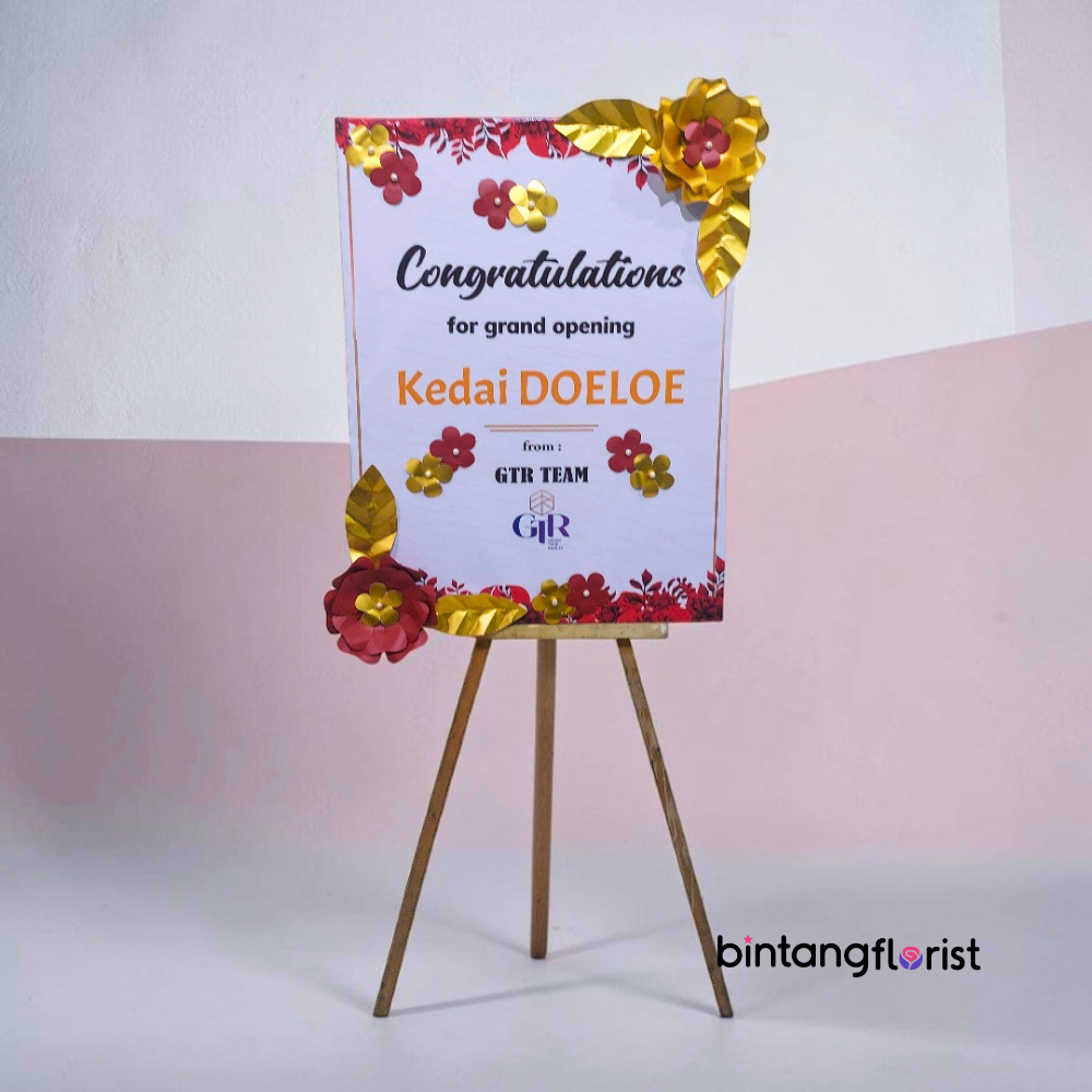 Karangan Bunga Papan Kertas 60x80 Model Twilight - Gambar 8